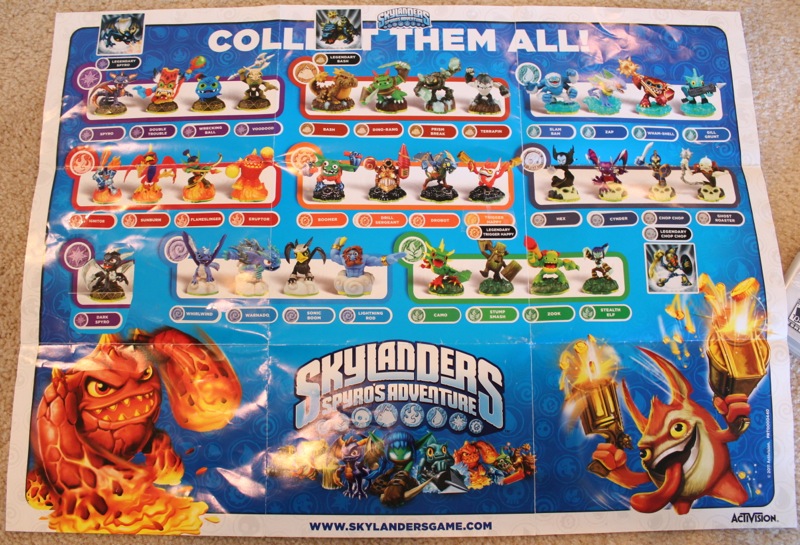 Skylanders Spyros Adventure Full Set of 37 Figures Cards Codes PS3